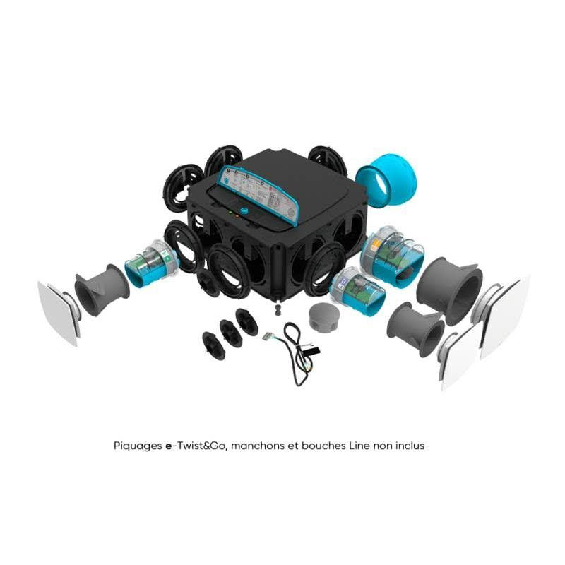 Atlantic Groupe VMC Hygrogenius Flex 412283(Noir/Gris/Bleu)