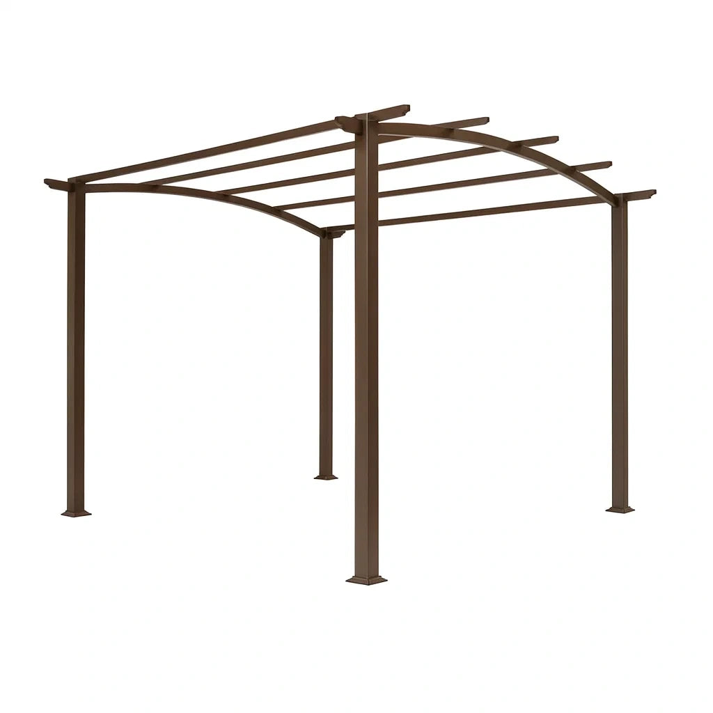 Pergola en métal 300x300x250 cm(Marron)