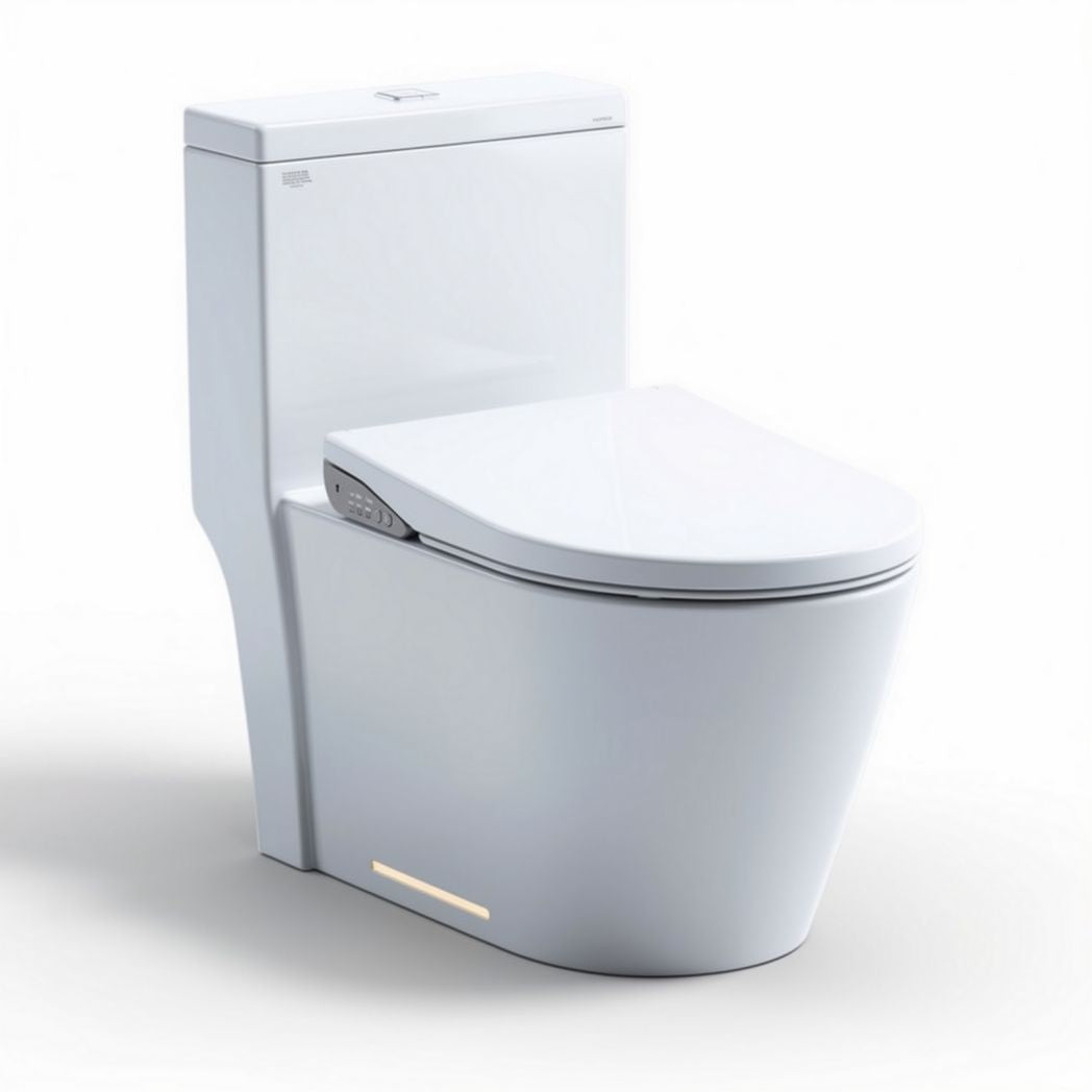 Toilette suspendue en céramique blanche avec abattant doux 70 x 40 x 80cm