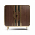 Buffet en bois avec finitions en métal doré dimensions 80 x 40 x 85cm