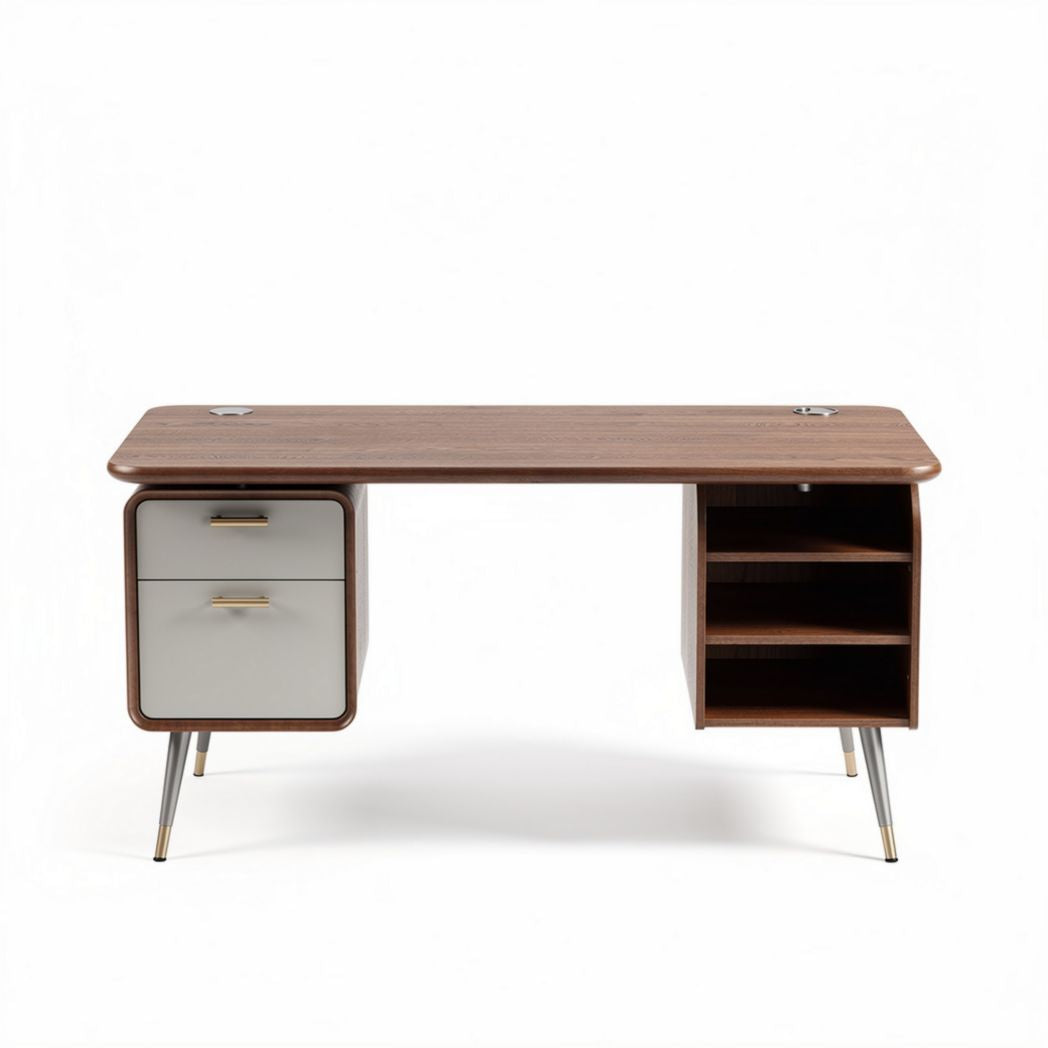 Bureau en bois avec rangement intégré dimension 150 x 75 x 75cm