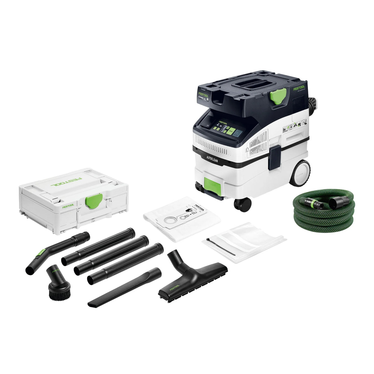 Festool CTM MIDI I AC CLEANTEC aspirateur mobile 1200 W 15 l classe de poussière M + kit de nettoyage standard